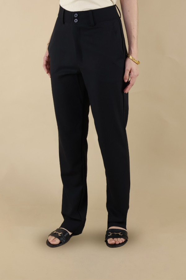 Pantalón Negro De Vestir Para Dama Elegante Oficina Moda Mujer